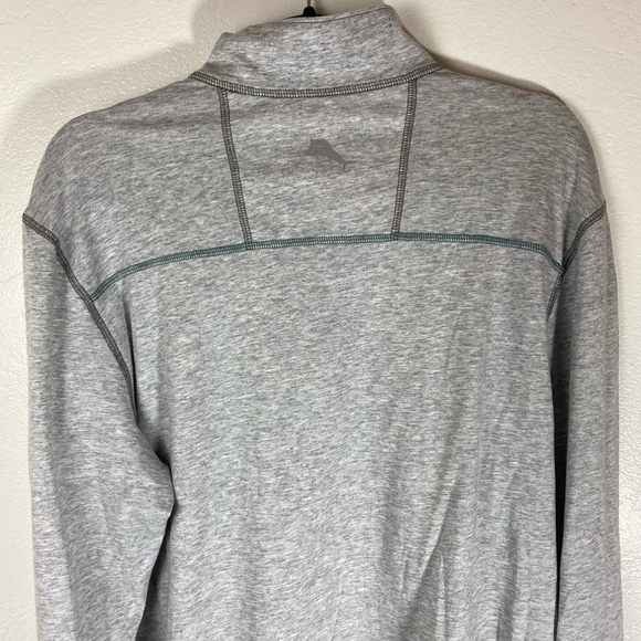 Tommy Bahama UPF 30 Pima Cotton Quarter Zip Silver Gray Long Sleeve Men’s Medium - Picture 8 of 12